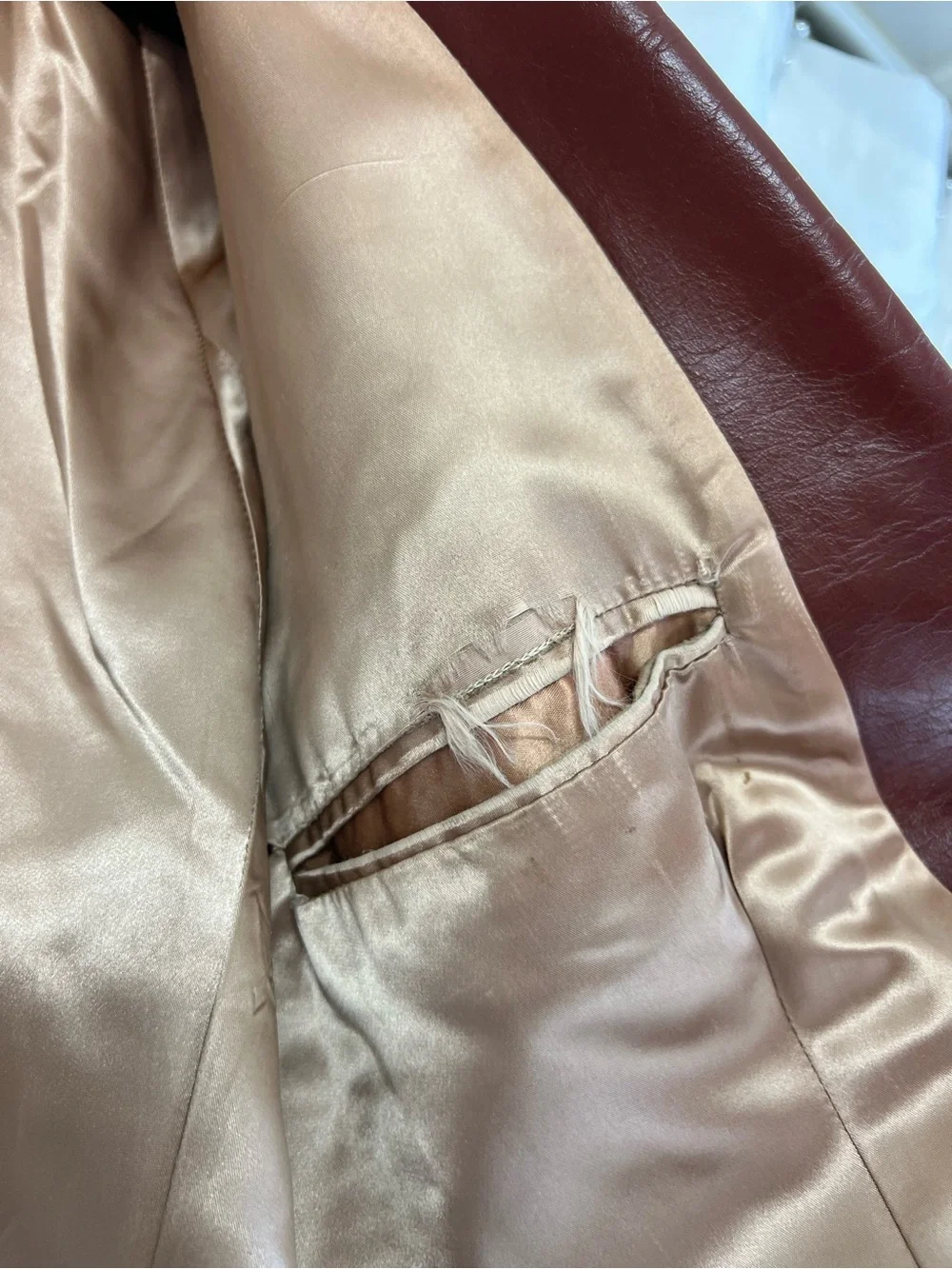 Vintage Lakeland Leather Trench Coat 42 Long Cognac Brown Belted Large